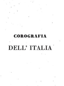 Corografia Italia - 1833